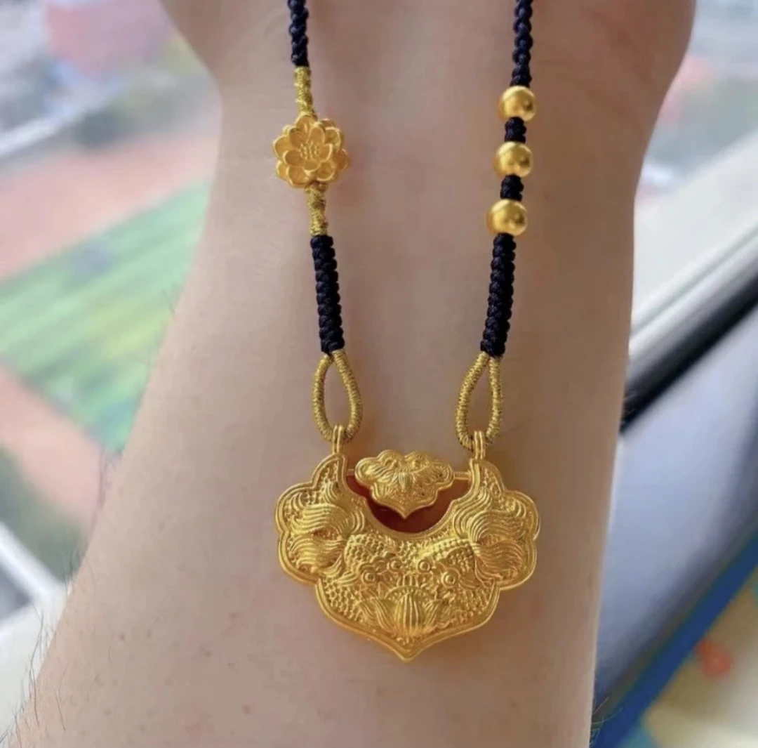 铜合金吊坠 锦鲤锁吊坠