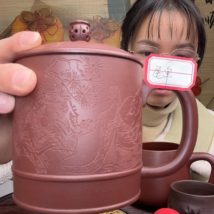 紫砂茶杯原矿紫砂杯