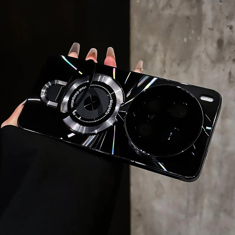 磁吸支架适用vivox200ultra/x200s手机壳pro镭射CD纹电镀防摔全包