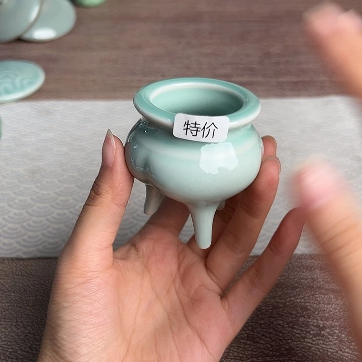 龙泉云间青瓷小米茶器