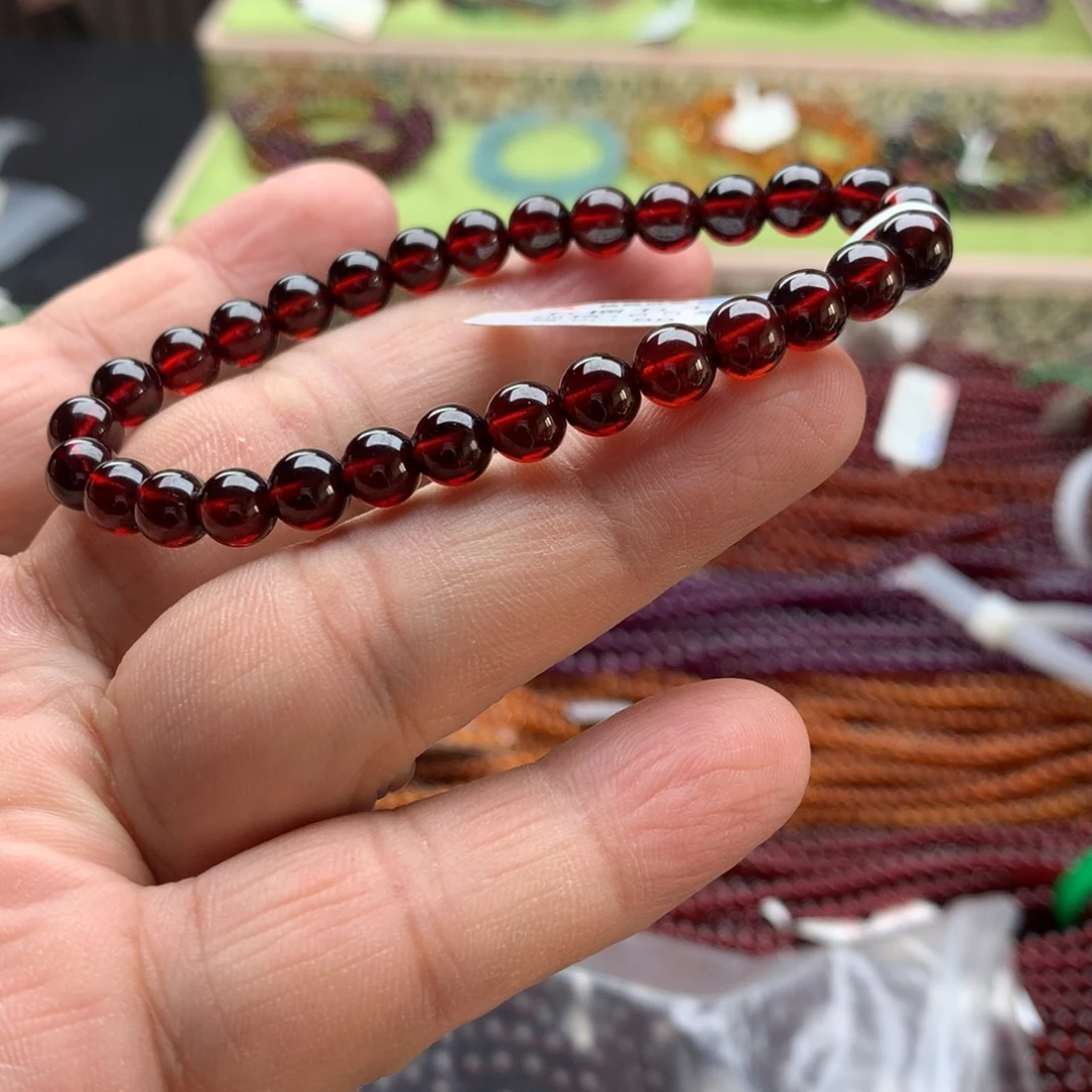 手串石榴石未镶嵌6.5