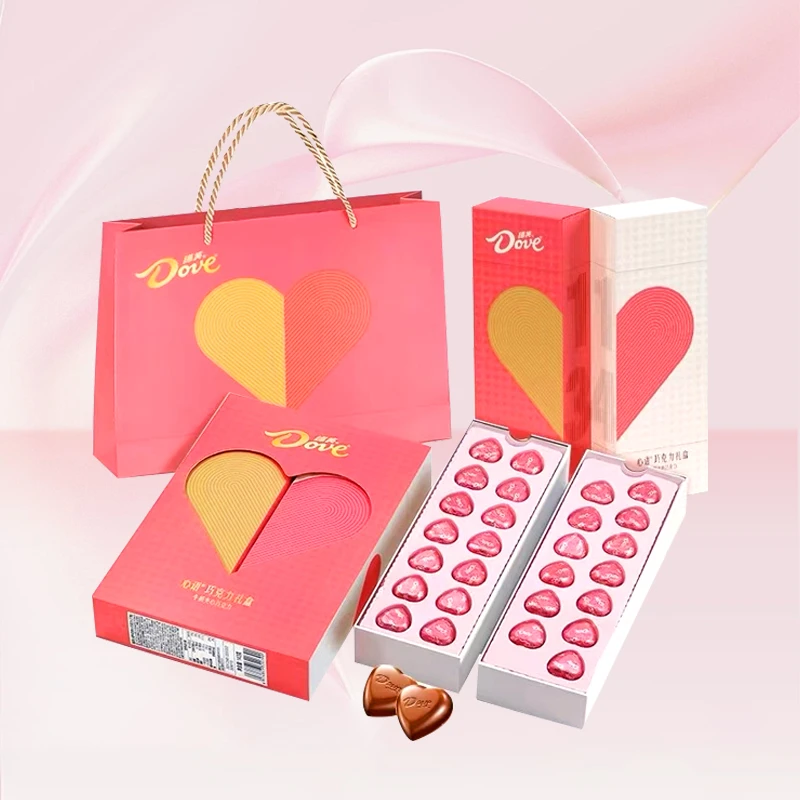 德芙【双十一大促】心语巧克力27粒1314魔方礼盒装可折叠配手提袋DR