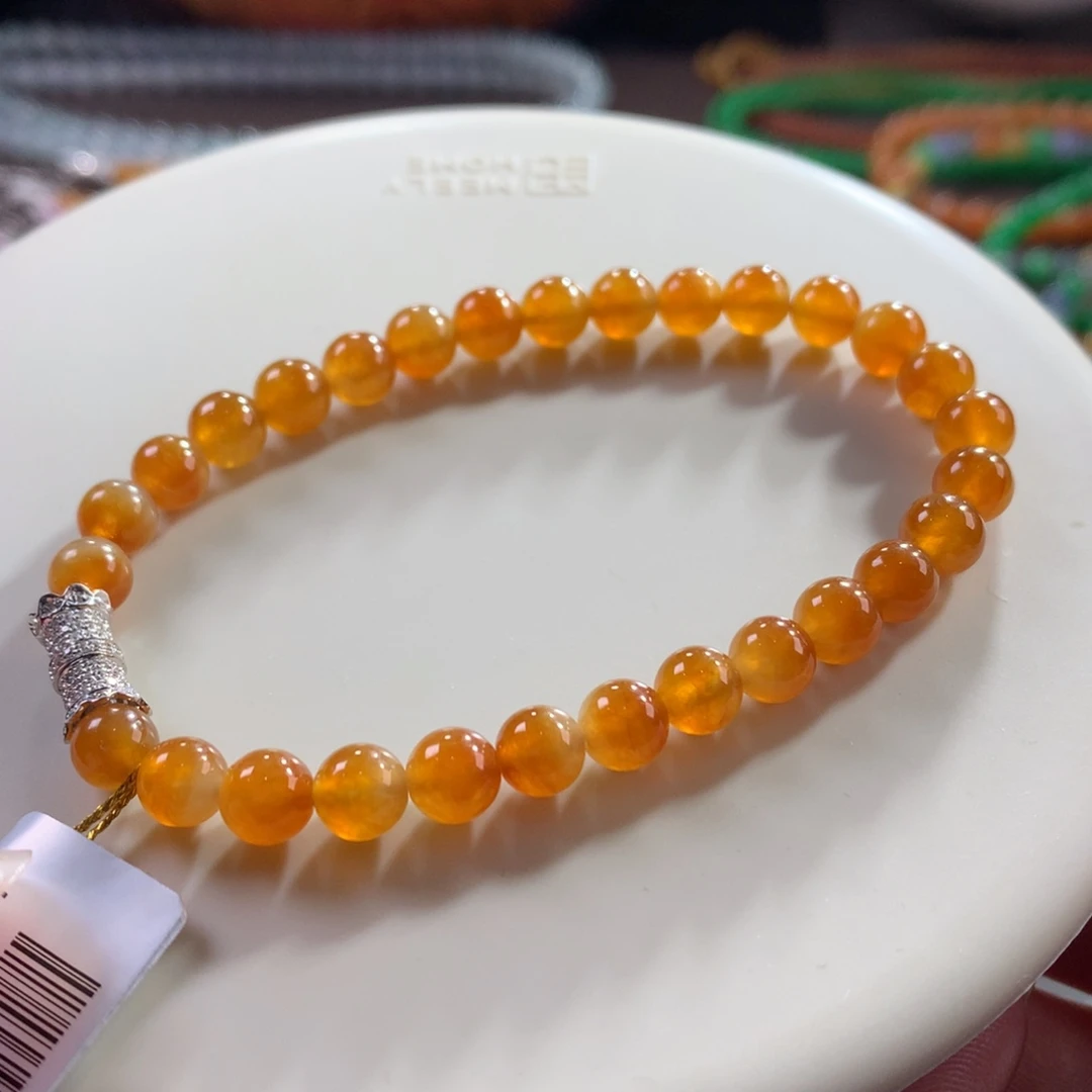 翡翠未镶嵌手链翡翠冰底芬达色卡6+
