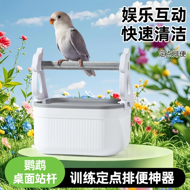 鹦鹉桌面架子多功能定点排便站架训练互动站台虎皮玄凤专用站杆
