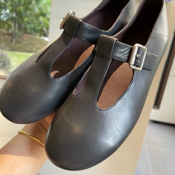 复古透气圆头单鞋低跟（1-3CM）夏季