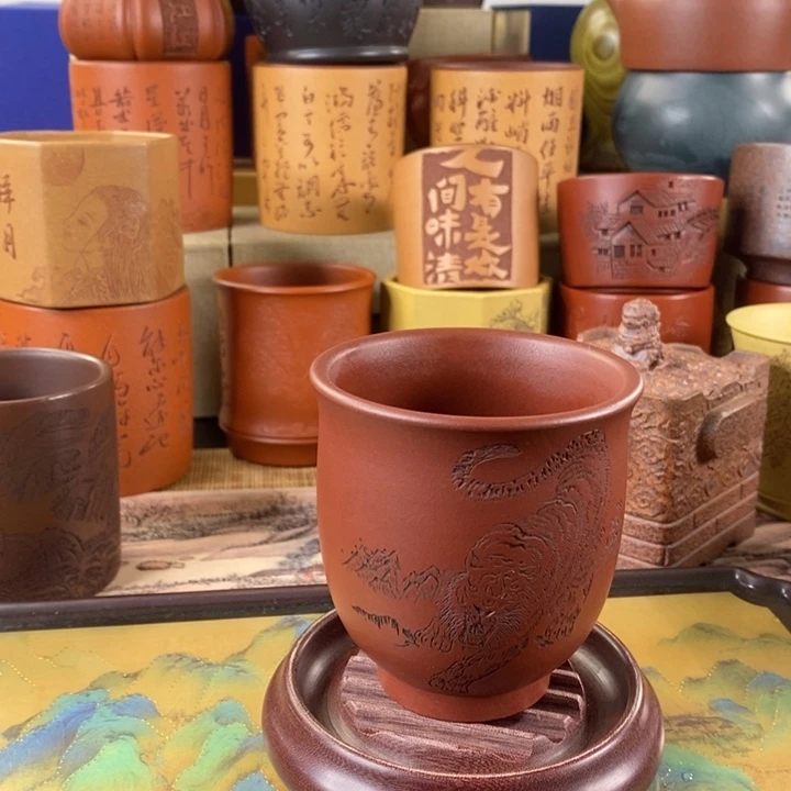 紫砂茶杯老虎紫砂杯