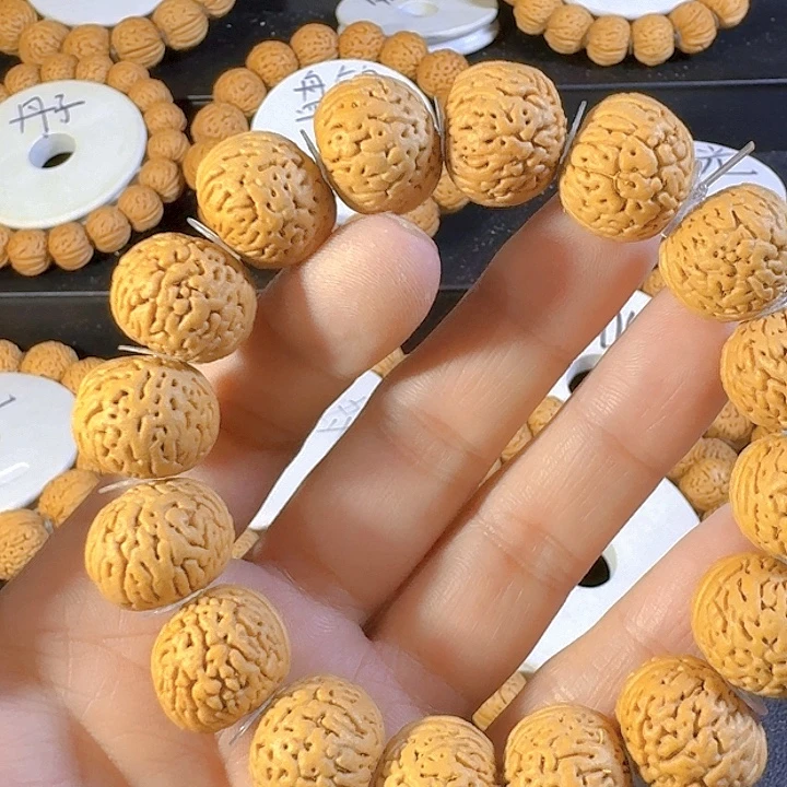 思***厚桃核吊坠南瓜玻璃球