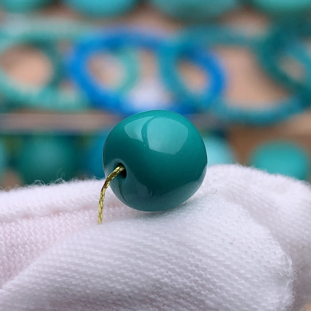 未镶嵌绿松石珠宝奇石8.2mm