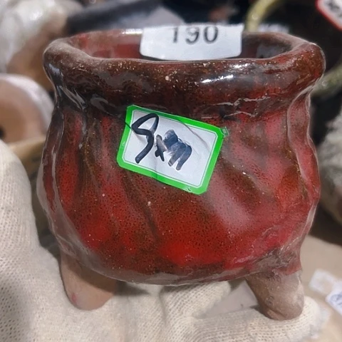 红陶粗陶花盆手工