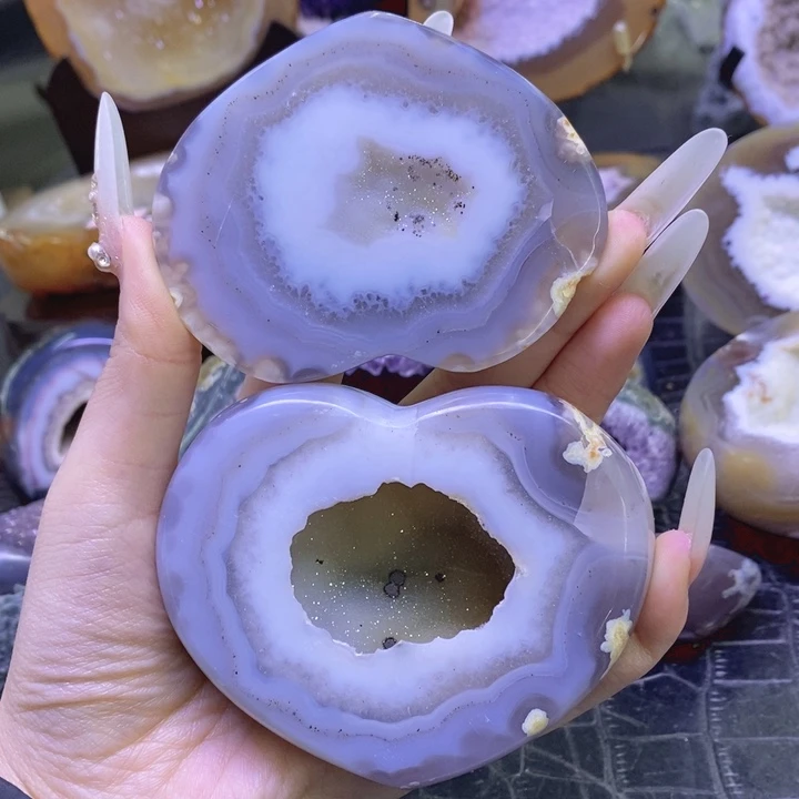 未镶嵌珠宝半成品水晶黄软爱心盆