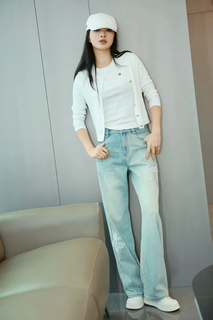 玛丝恩迪蝴蝶牛仔裤