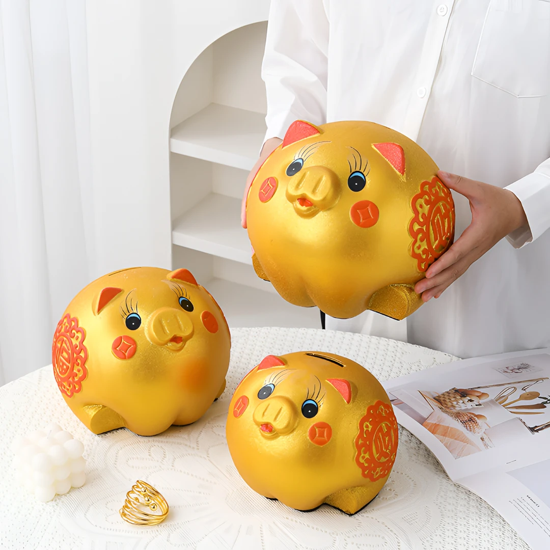 手工只进不出款陶瓷儿童男女孩子成年高颜值创意摆件功能储蓄罐