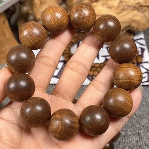 檀香木手串/手链老山檀香黑虎闪电波纹2.0沉水
