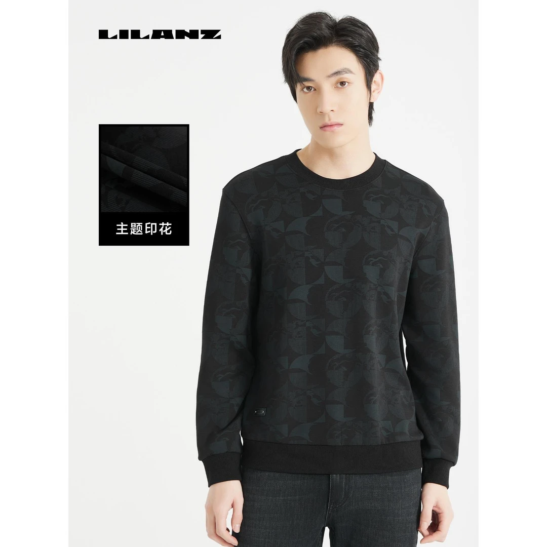 【莫代尔】利郎秋季新款柔软亲肤高端时尚主题印花T恤 (QTX003)