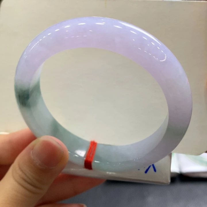 翡翠手镯未镶嵌9号紫底飘花捡漏