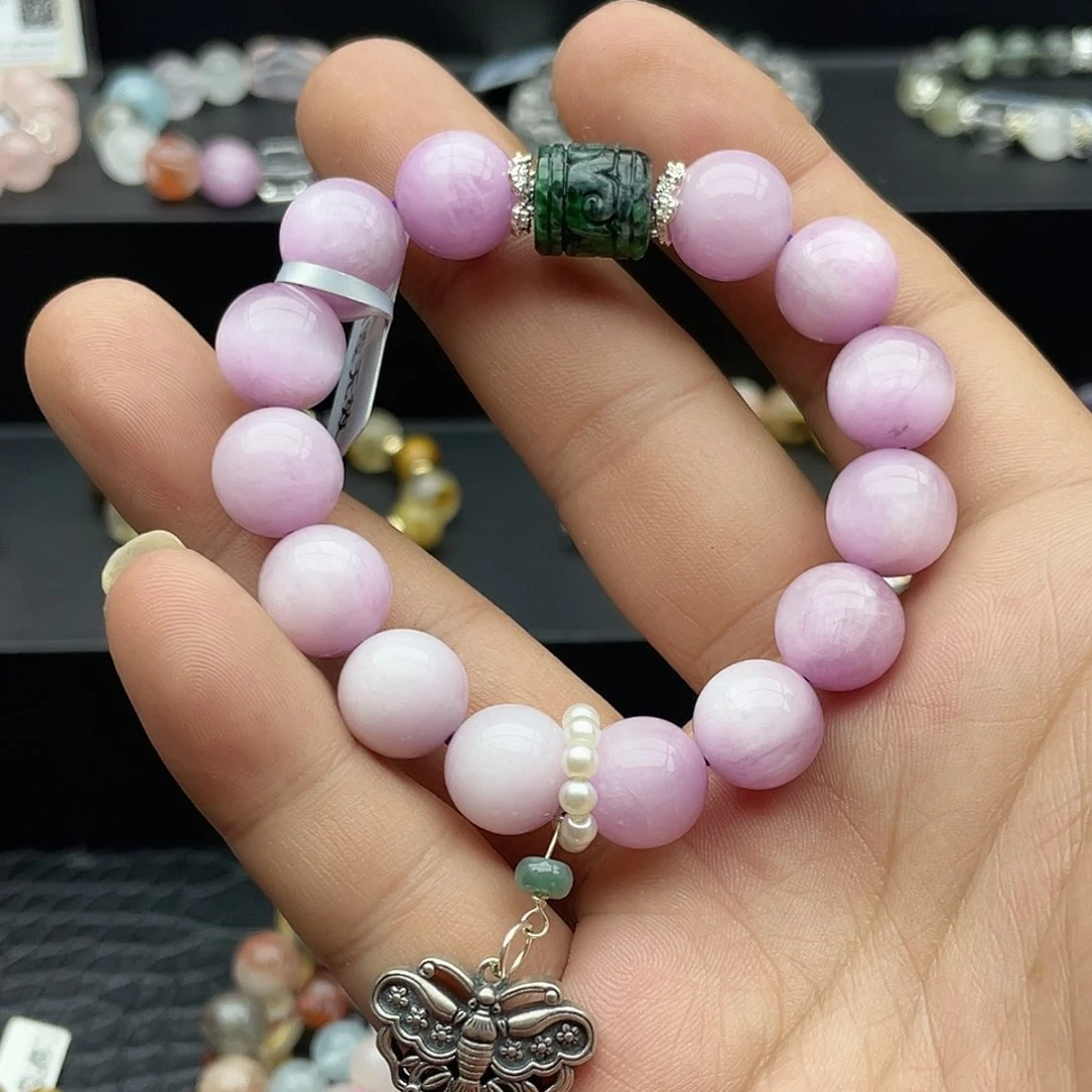 水晶手链未镶嵌紫锂辉素圈