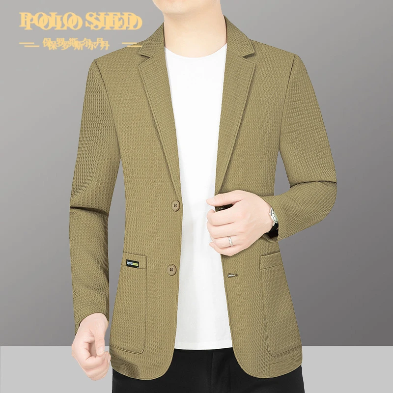 保罗斯尔丹男装高端品牌西服男春季新款中年男士休闲西服外套