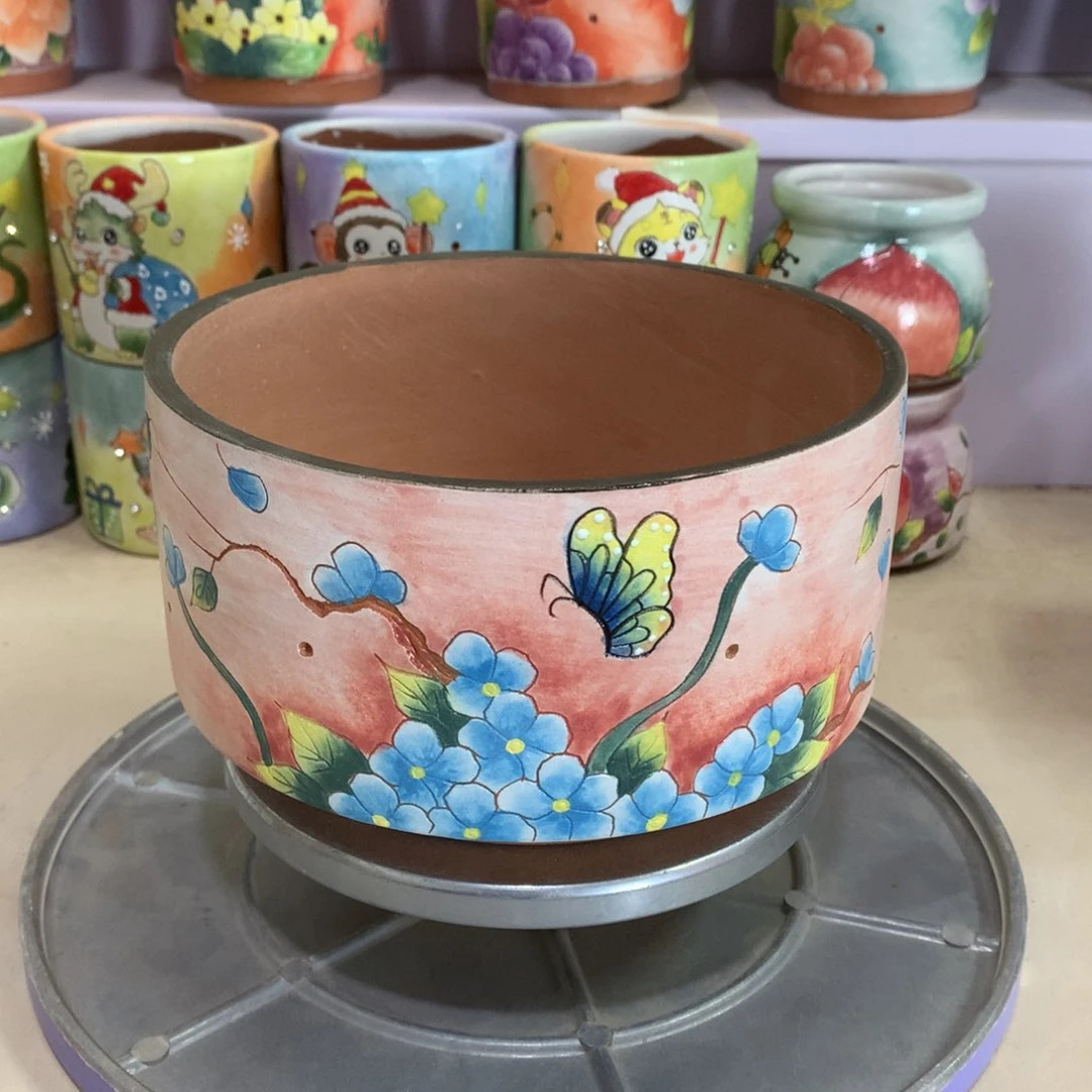 福利花盆，手绘花盆