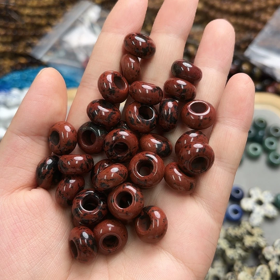 未镶嵌玛瑙/玉髓珠宝半成品金天鹅面包圈4颗