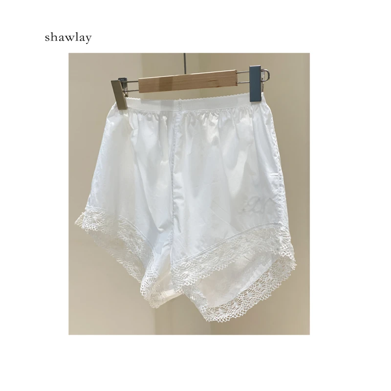 轻盈纯棉蕾丝打底裤短裤PA2217