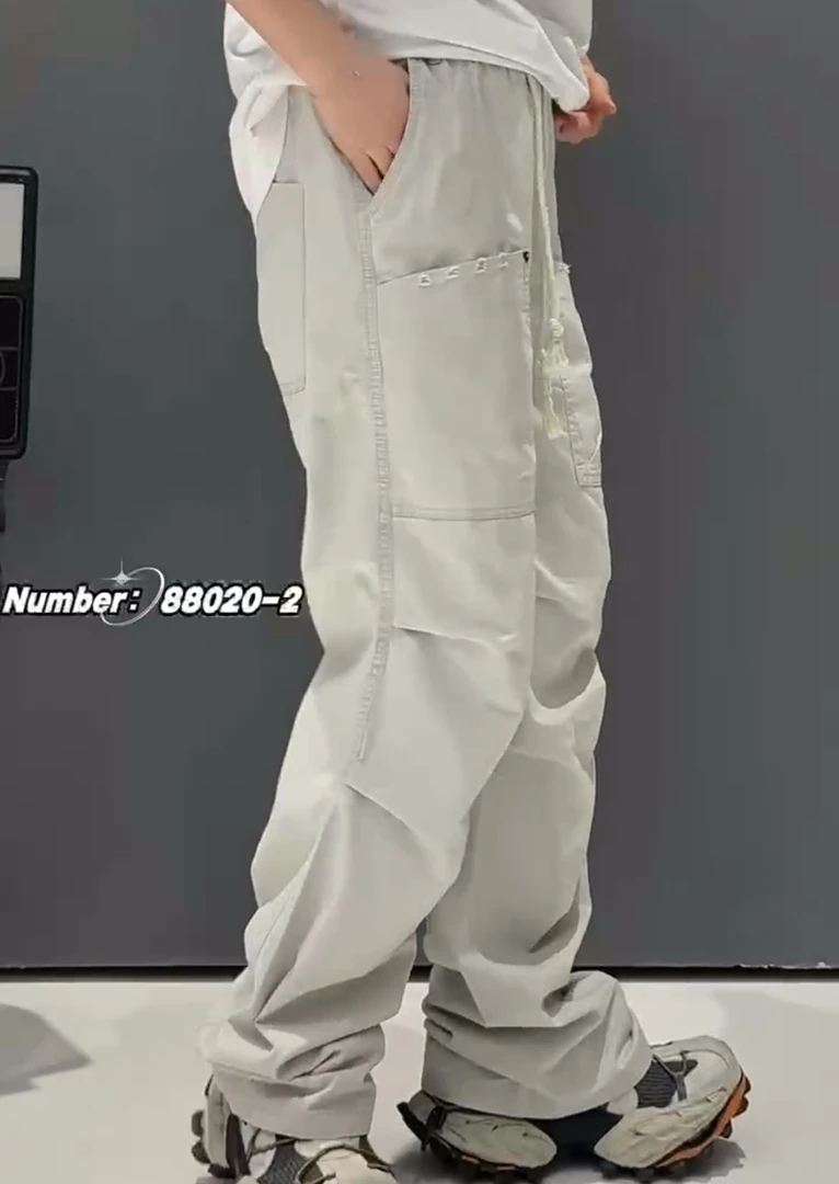 宽松中腰韩版春夏百搭速干薄款休闲工装裤88020