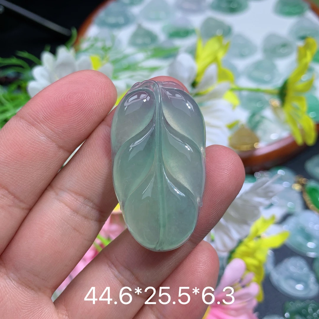 缅甸天然翡翠冰种晴底绿金枝玉叶吊坠阁气质妈妈轻奢挂坠精美镶嵌