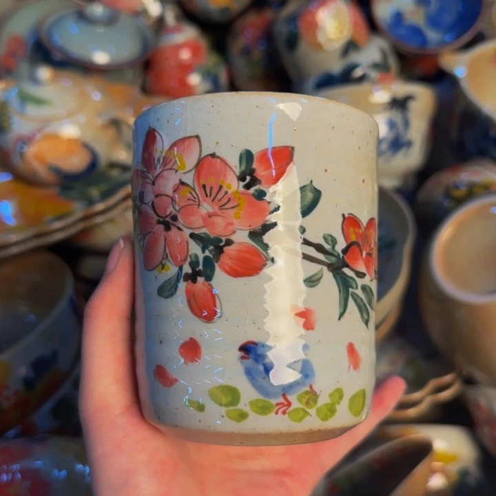 瓷片手工手绘细微不一样