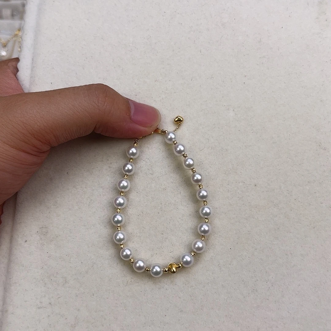 18K金镶嵌手绳海水珍珠