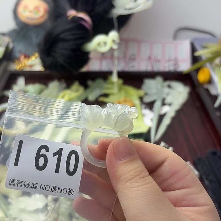 芙***芙蛇纹石玉合金发饰