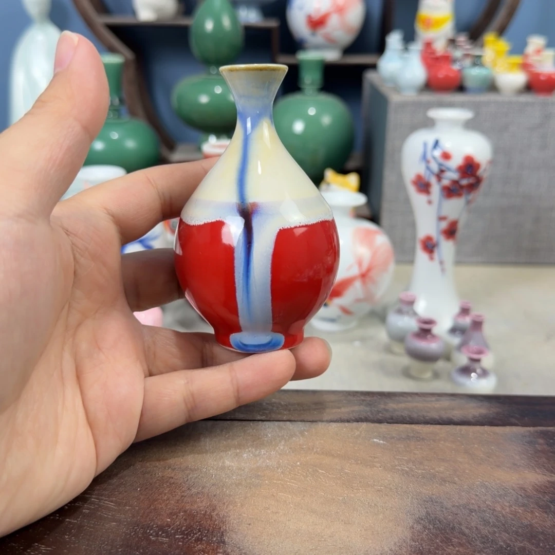 陶瓷手工小花器摆件