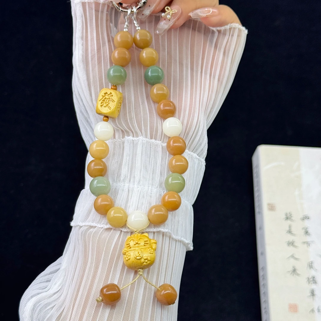 手机挂菩提饰女款女生通用挂件短款时尚创意ins手机斜挎链手机链