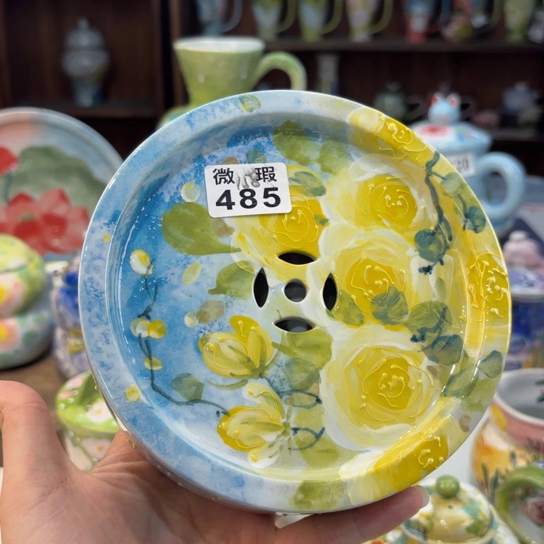瓷片景德镇手绘高温釉下彩陶瓷茶具