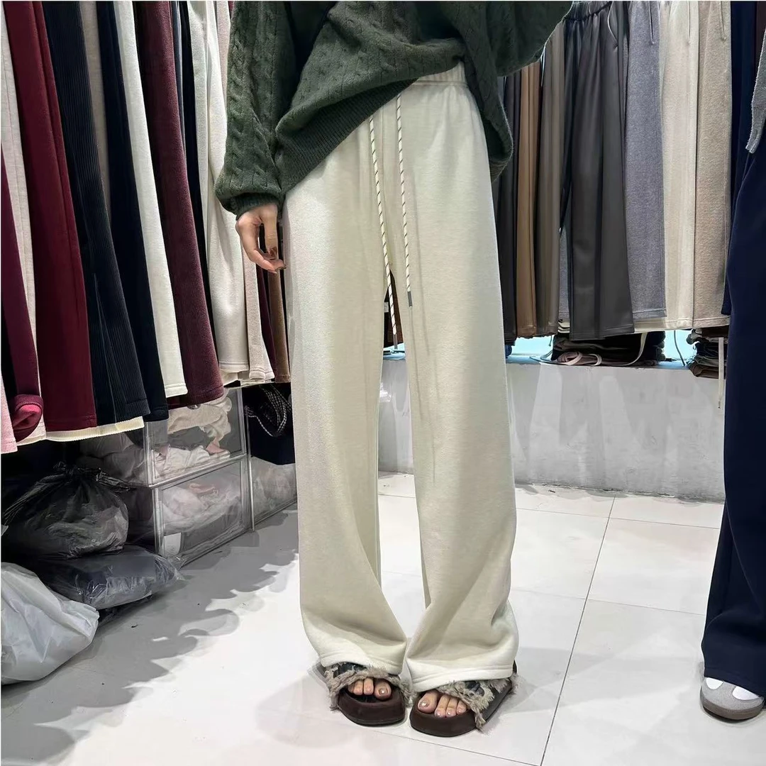 加绒加厚满天星窄版直筒裤9909