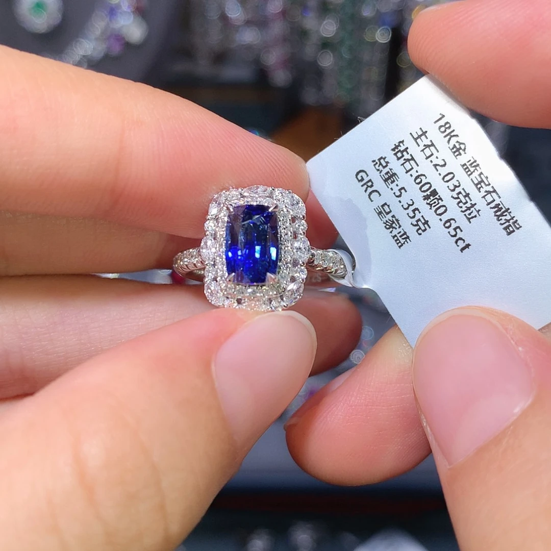 【闪购商品】蓝宝石戒指18K金镶嵌