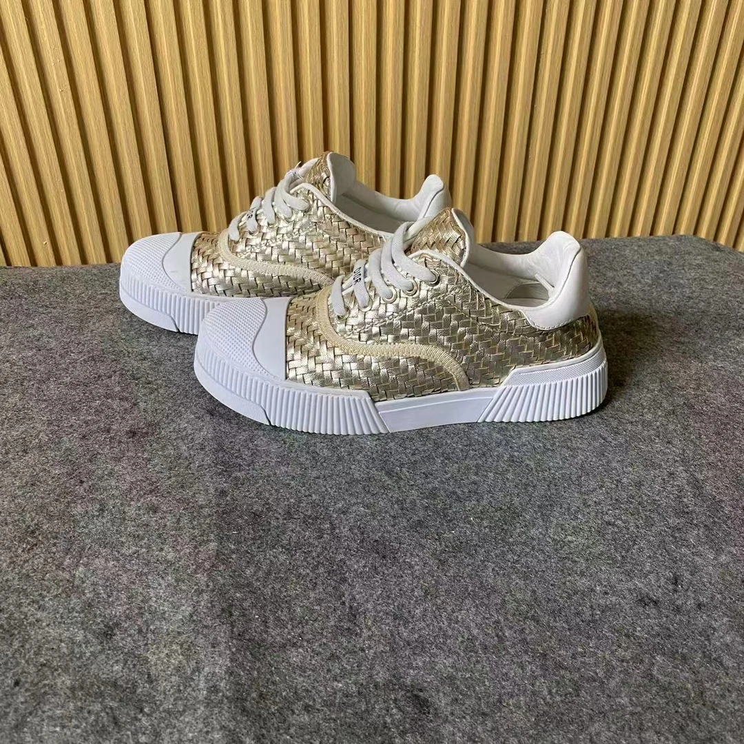 95新 DIOR/迪奥 迪奥金色休闲鞋/34.5码/0560014