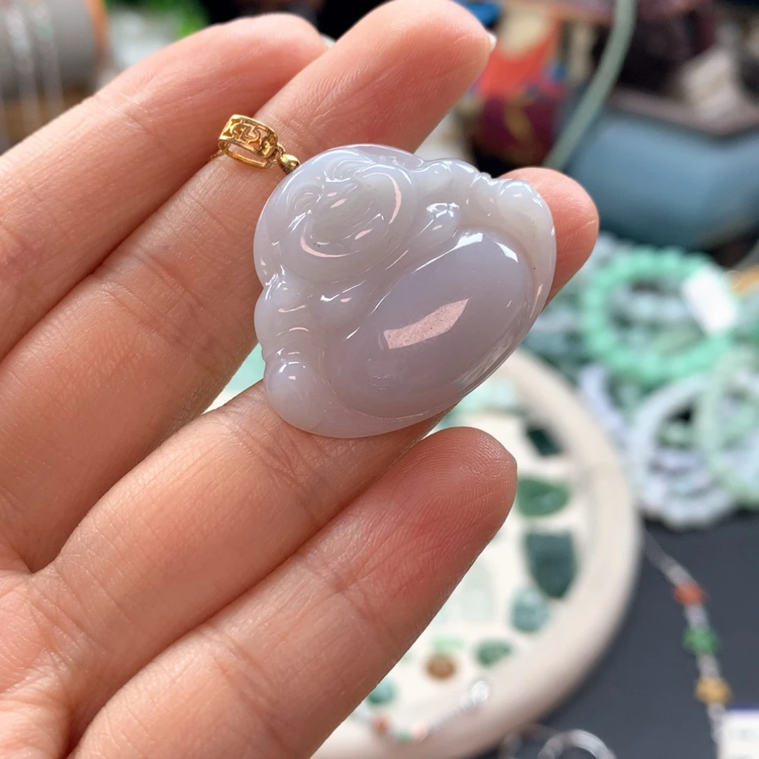 颈饰银S925镶嵌翡翠