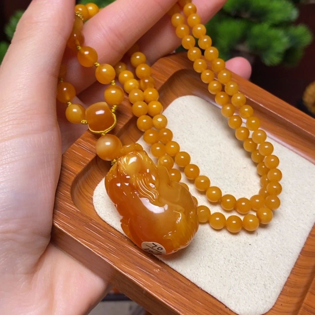 【闪购商品】蜜蜡颈饰未镶嵌项链