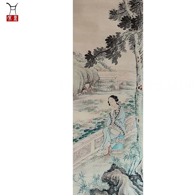 L1054人物立轴145x38/5平尺