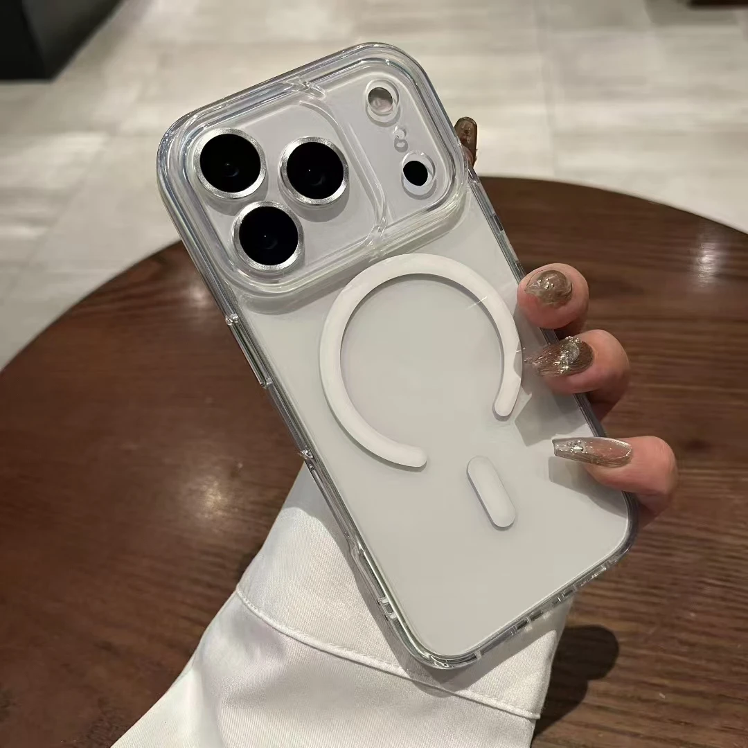 透明磁吸适用苹果17promax手机壳精孔带镜头膜硅胶软边16promax