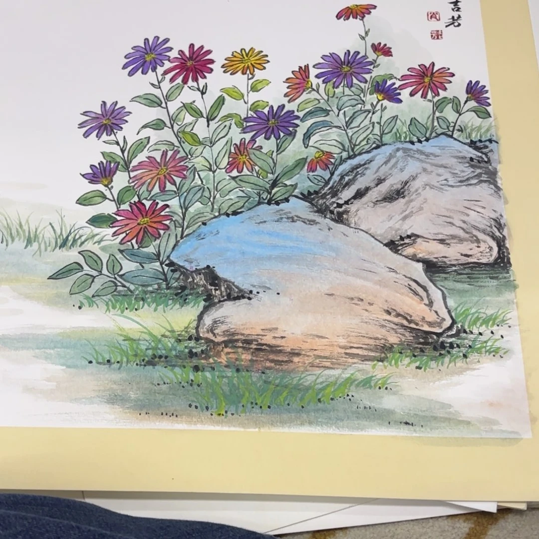 国画50-50卡纸作品艺