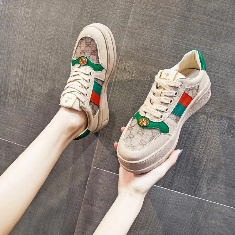 【CBMT官方正品】正品厚底小白鞋女2025新款百搭夏季女鞋脏脏鞋女