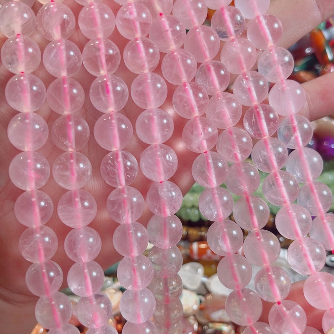 合金玛瑙/玉髓珠宝半成品星光粉一条12mm