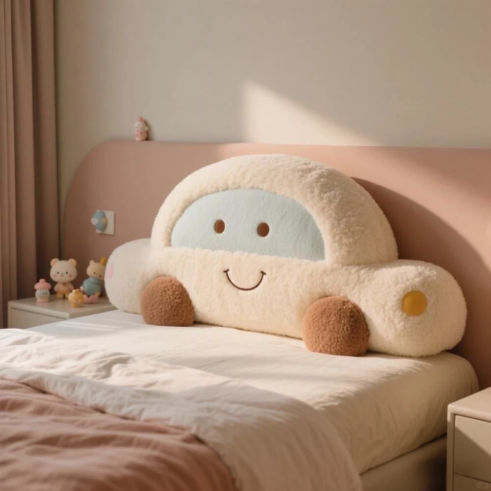 可爱卡通防撞床头靠垫儿童卧室无床头软包榻榻米靠背公主风大靠背