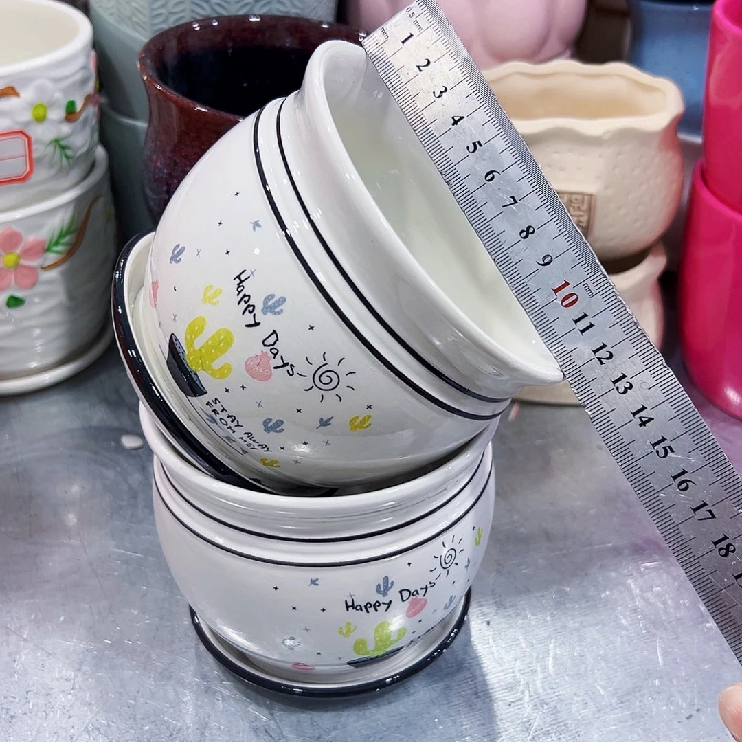 外贸尾单陶瓷花盆凑单10米包邮