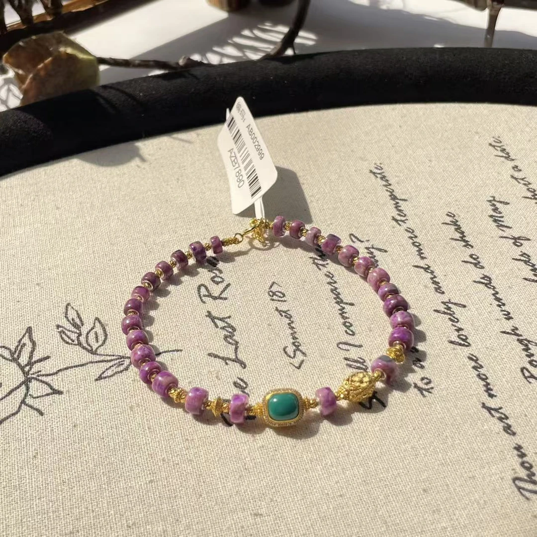 南非舒俱来艳桃红高阶算盘直切手链18k/16cm/AZB7890(月祈)