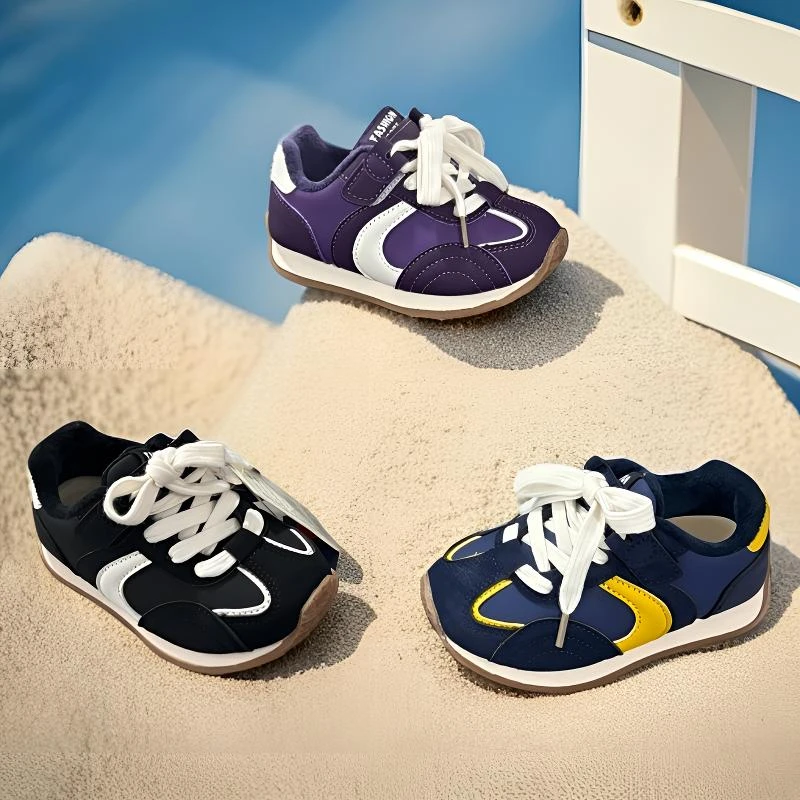 儿童冬季二棉保暖男童女童防滑时尚潮款百搭魔术贴运动鞋5075