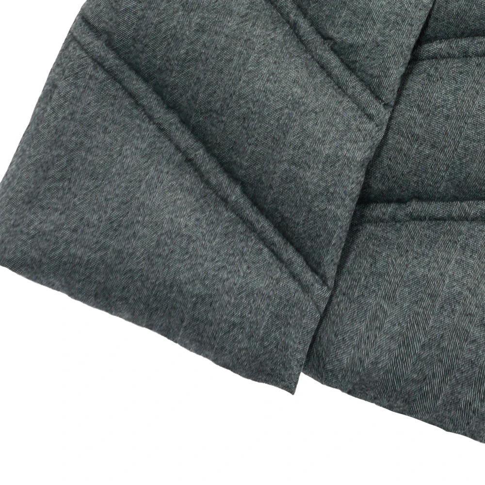 新款设计感斜格连帽长款鹅绒服外套547045