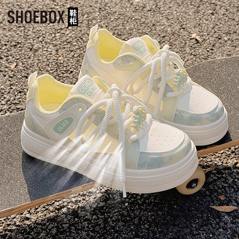 达芙妮集团旗下夏季女鞋小白鞋女2025爆款透气网面休闲板鞋运动鞋