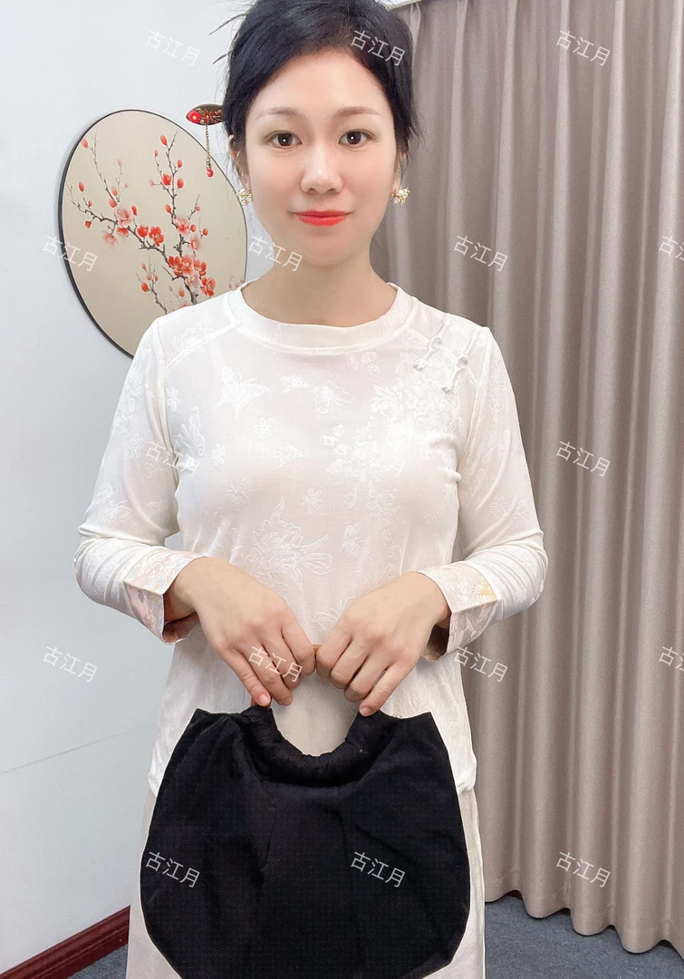 【晗晗】专属定制.注重品质新中式春秋高弹力单款刺绣薄打底Q020906
