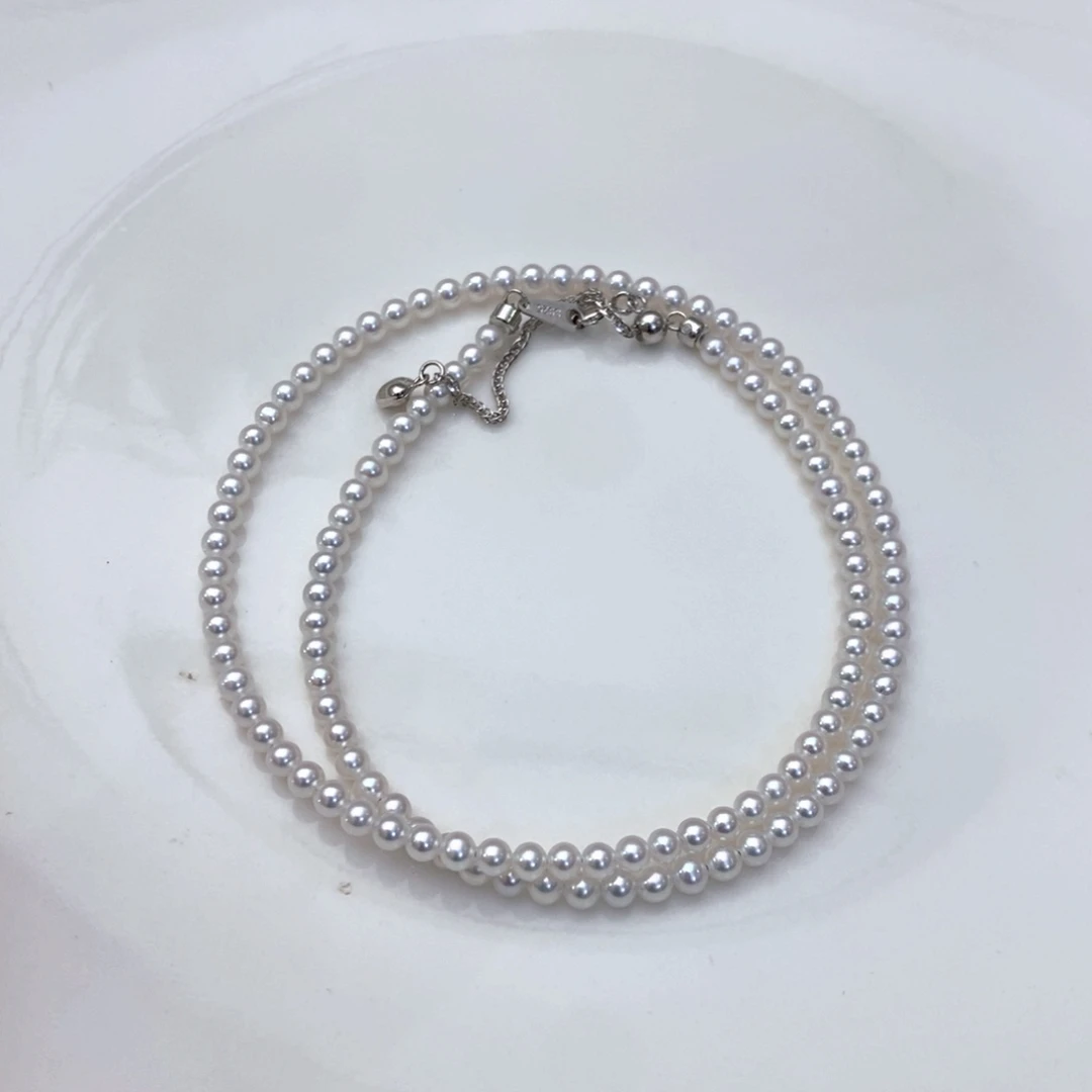 淡水珍珠银S925镶嵌颈饰
